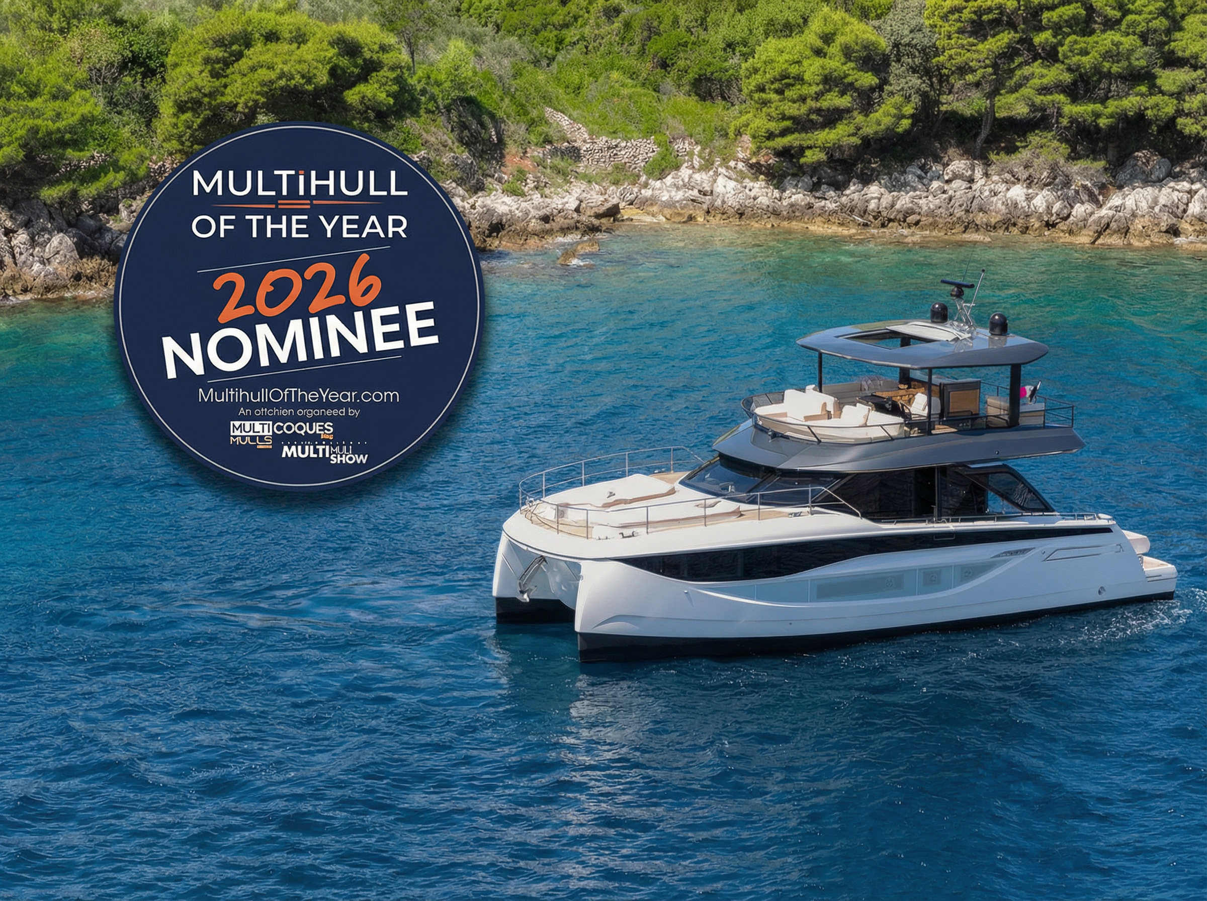Катамаран Prestige M7 номинирована на премию «Многокорпусная яхта 2026 года»...